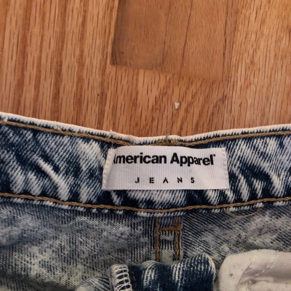 American Apparel Acid Wash High Waisted Shorts - Picture 4 of 5
